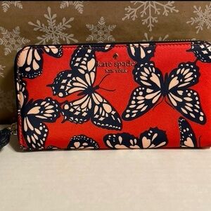 Kate Spade Chelsea Butterfly Zip Around Wallet KB516 NWT’s